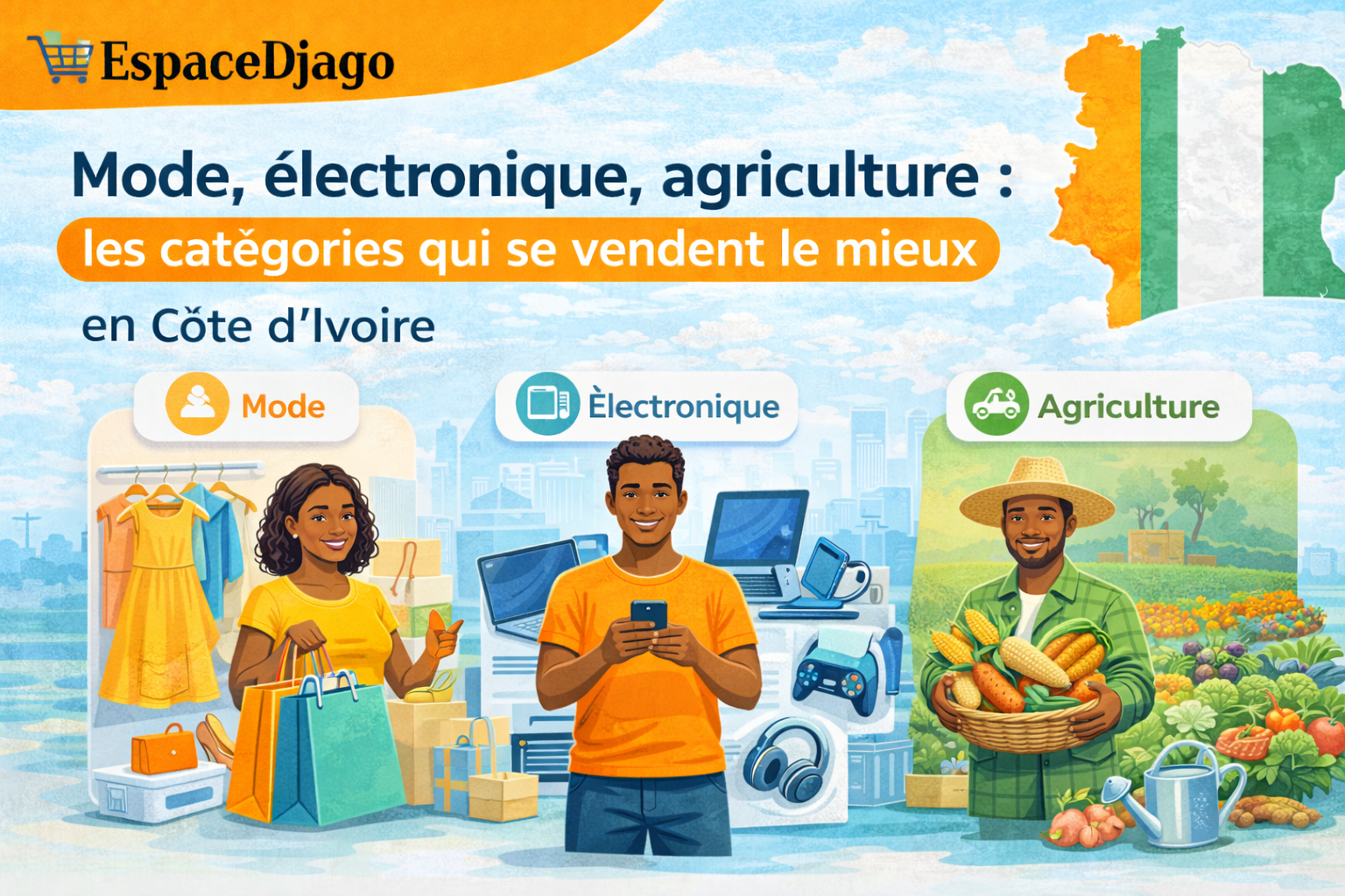 Mode, électronique, agriculture : les catégories qui se vendent le mieux en ligne en Côte d'Ivoire